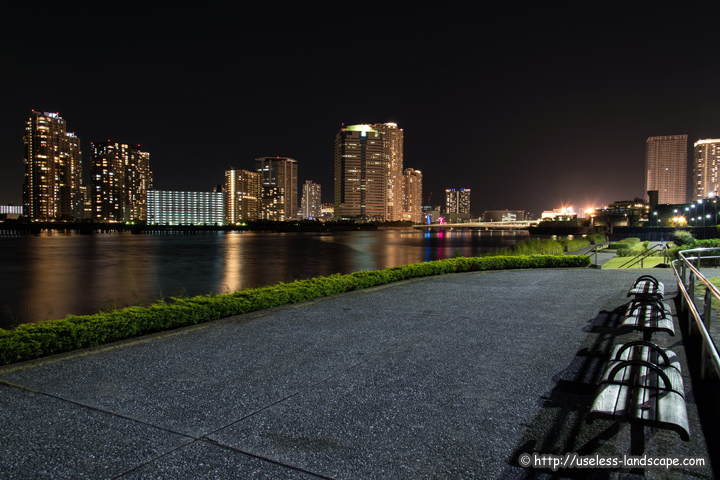石川島公園の夜景情報 東京都中央区 使い道のない風景