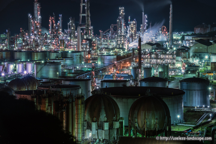 初島町里 東燃ゼネラル石油 の夜景情報 和歌山県有田市 使い道のない風景