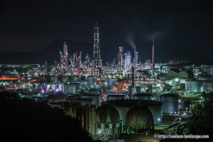 初島町里 東燃ゼネラル石油 の夜景情報 和歌山県有田市 使い道のない風景